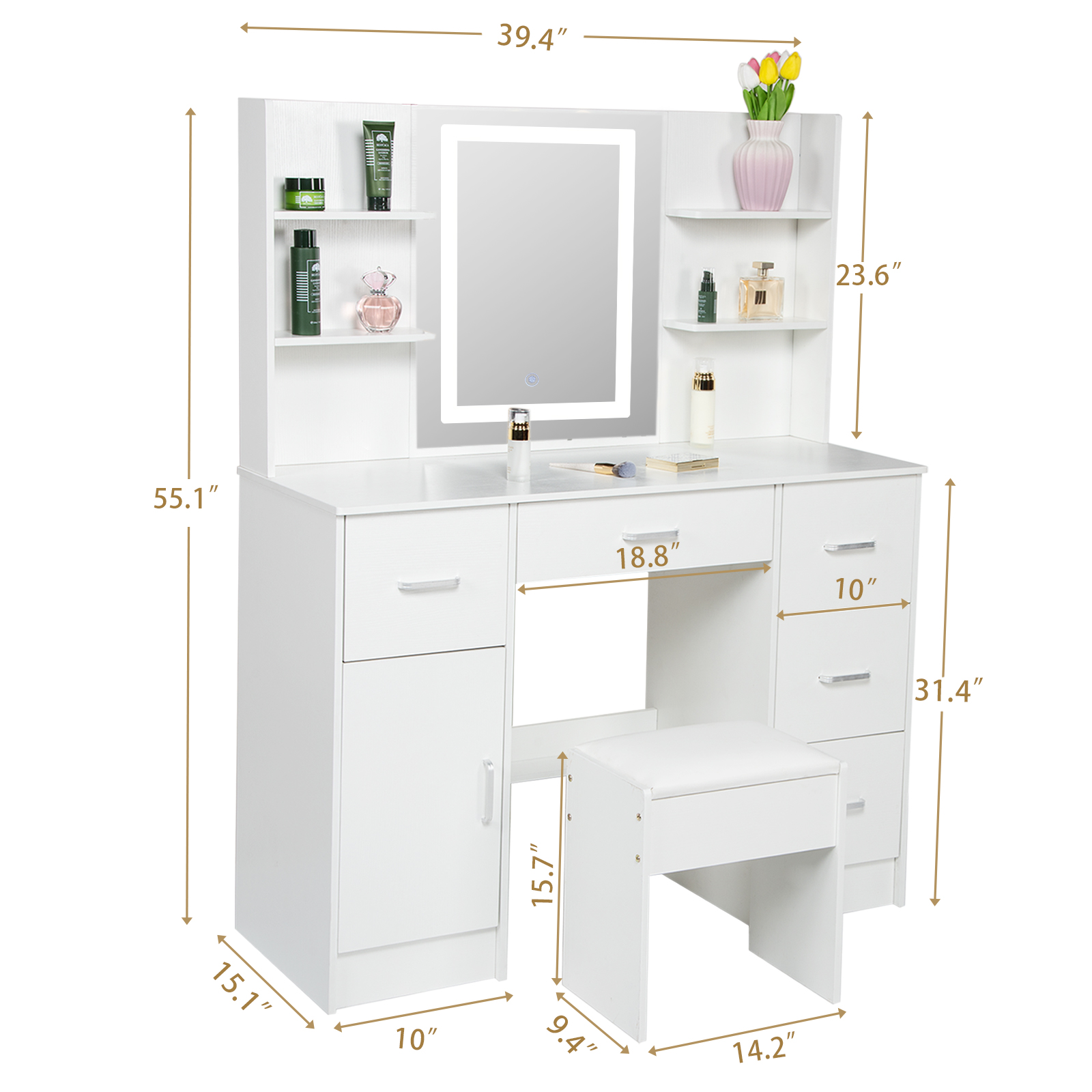Set Tavolo da Trucco con Illum - Office Furniture Reborn recensione e prezzo